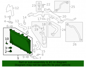 Radiator cooling water Subaru Forester 14-18 SJ 2.5