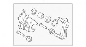 Front left caliper assembly for Toyota Avalon 13-18