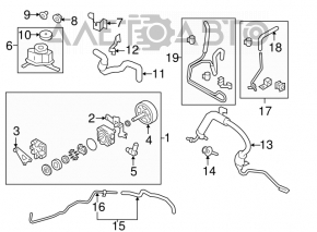 Power steering pump for Nissan Murano 09-14
