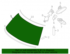 Windshield Mini Cooper F56 3d 14-23 for rain sensor