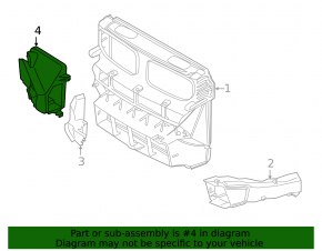 Additional radiator air duct for BMW X5 F15 14-18 M, S63