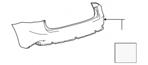 Lexus IS 14-16 rear bumper