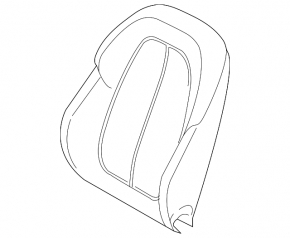 Right rear seat backrest BMW X1 F48 16-22 black leather, perforated, with frame