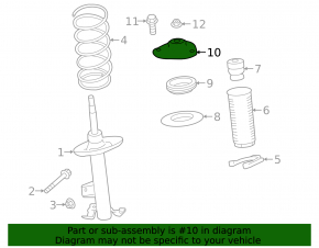 Shock absorber support front left Infiniti QX50 19-