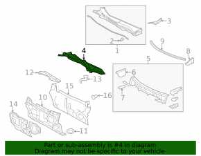 Metal wiper pan for Toyota Avalon 13-18