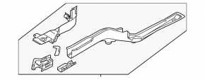 Side member front right VW Passat b8 16-19 USA