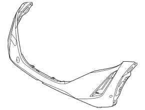 Bare front bumper for Nissan Ariya 23-25