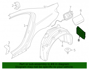 Right ventilation shield BMW X3 G01 18-21