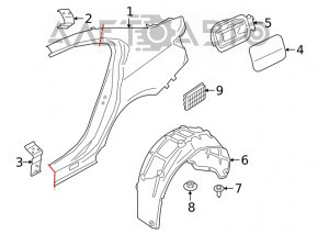Right ventilation shield BMW X3 G01 18-21