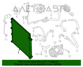 Chrysler 200 15-17 Air Conditioning Radiator Condenser