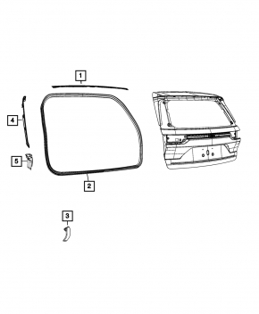 Jeep Grand Cherokee WL 21-25 Tailgate Rubber Seal