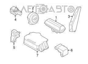 Airbag passenger in the dashboard Mini Cooper F56 3d 14-24