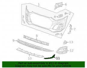 Front bumper trim lower left Audi Q5 80A 21-24