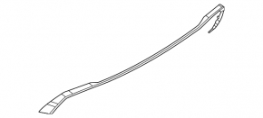Audi Q5 80A 21-24 rear bumper molding, gloss black, S-Line