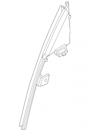 Rear left door glass guide for Nissan Murano 25-26 with trim