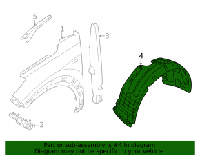 Front left fender liner Hyundai Tucson 25-26