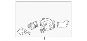 Nissan Murano z52 15-24 passenger seat ventilation motor with air duct