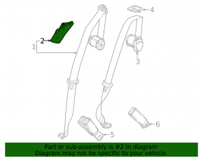 Insert into the rear right arch trim of Chevrolet Equinox EV 24-26