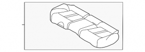 Rear row of seats 2 row Hyundai Sonata 20-22 cloth gray