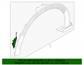 Kia EV6 22-24 GT, GT-Line front right fender arch reflector, worn