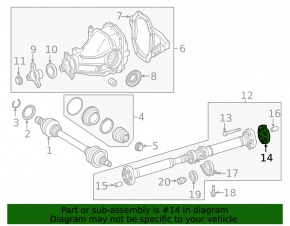 Mercedes CLS-class C257 19-23 AWD rear driveshaft coupling