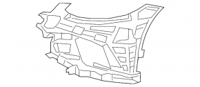 Right front bumper bracket for Mercedes C-class W205 19-21 under the headlight