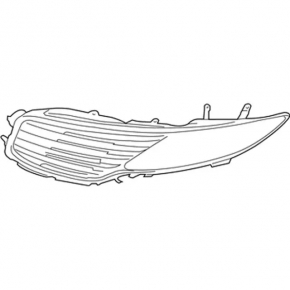 Radiator grill right Lincoln MKZ 13-16 black