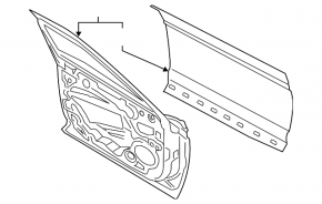Lincoln Continental 17-20 front right door assembly