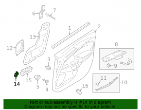 Front right window lift control Ford Ecosport 18-22 with overlay