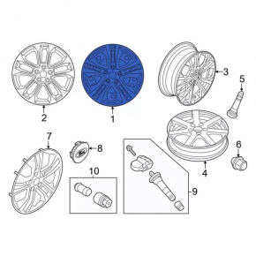 Wheel disk R17 Ford Escape MK4 20 - curb, for repair