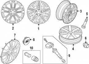 Wheel disk R17 Ford Escape MK4 20 - curb, for repair