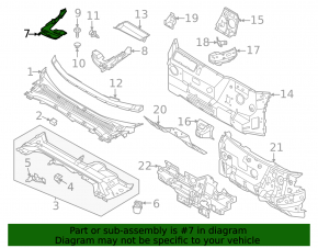 Windscreen wiper seal right Ford Mustang Mach-E 21-23