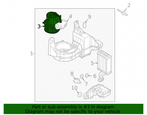 Heater fan motor, row 3, Volvo XC90 16-23