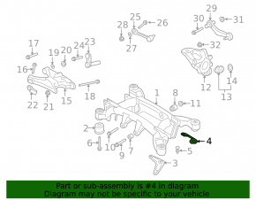 Rear subframe burr, rear right BMW X5 X6 E70 E71 07-13
