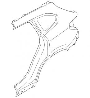 Quarter wing rear left BMW X1 F48 16-22 silver A83 on the body
