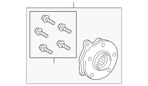 Front left hub for Lexus NX 15-21