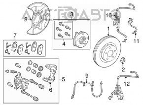 Front left hub for Lexus NX 15-21
