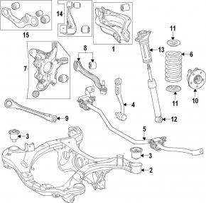 Lower control arm under the rear left spring, Lexus RX300 RX350 RX450h RX500h 23-26 Japan built