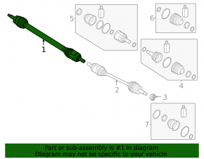 Front right axle drive for Hyundai Sonata 20-26 HEV