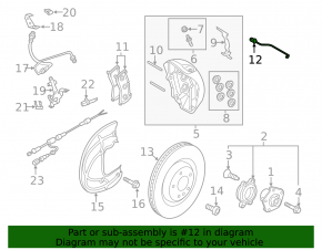 Front right brake pad wear sensor for Audi E-Tron 19-23
