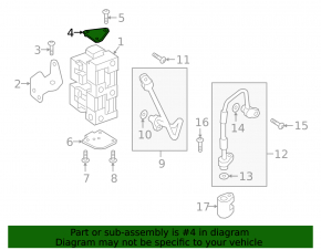 Upper air conditioning valve block bracket for Audi E-Tron 19-23