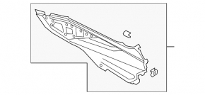 Left side center console trim for Audi E-Tron 19-23, black