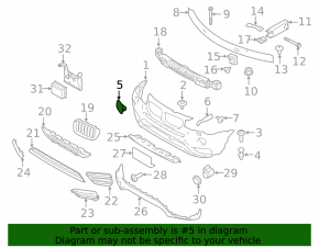 Left headlight washer plug for BMW X4 F26 15-18 under the washer
