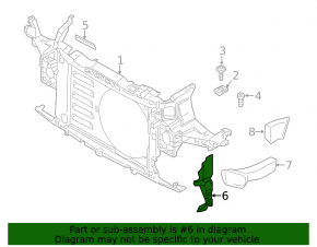 Right radiator deflector Mini Cooper Countryman R60 10-16