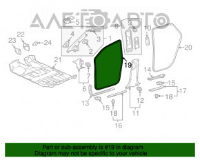 Front left door seal for Lexus RX300 RX330 RX350 RX400H 04-08, gray