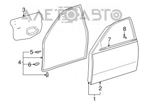 Bare front left door for Lexus IS200 IS300 99-05
