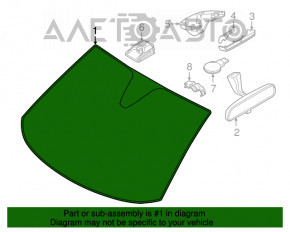 Fiat 500X 16-16 heated windshield without camera