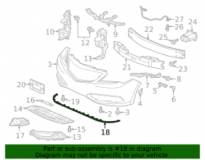 Front bumper lip Acura ILX 13-22 prerest