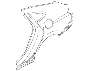 Quarter wing rear left Hyundai Sonata 20-22