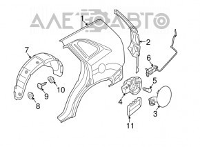 Kia Sorento 10-15 rear right quarter wing
